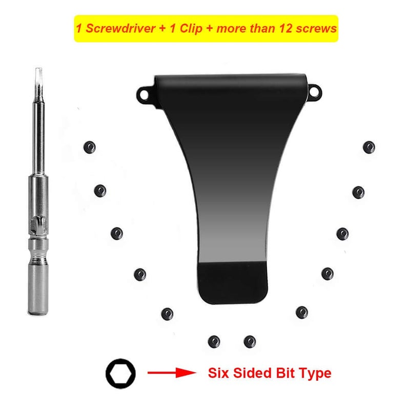 UpLook Wallet Replacement Screws Screwdriver Metal Clip for RFID Metal Wallet Repair Kit (Black - Basic Set) - Image 4